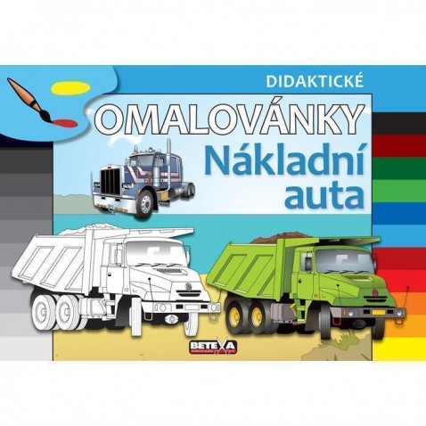 Didaktické omalovánky Nákladní auta