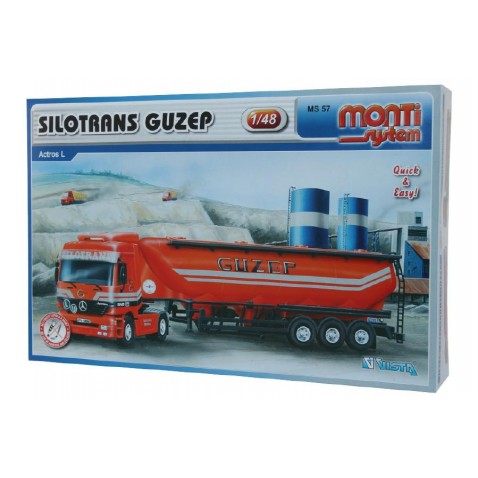 Stavebnice Monti 57 Silotrans Guzep Actros L-MB 1:48