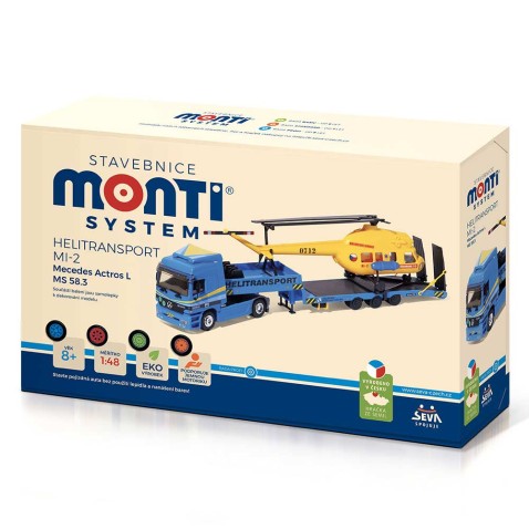 Stavebnice Monti 58 Actros L-MB Helitransport 1:48