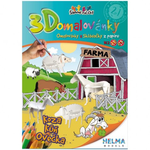 3D omalovánka A4 - SET Farma