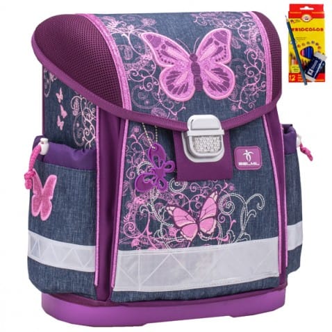 Školní batoh Belmil 403-13 Purple Flying Butterfly