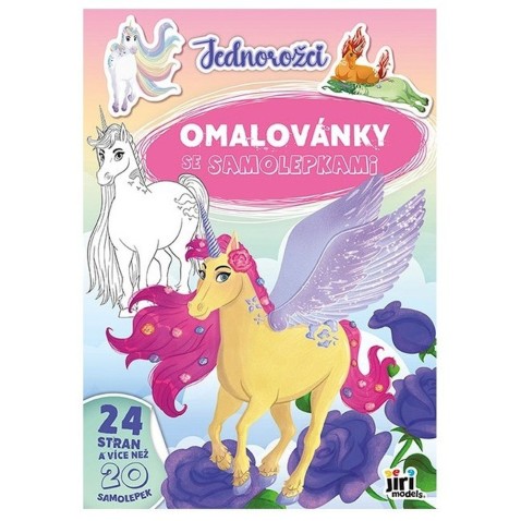 Omalovánky A4 se samolepkami Jednorožci