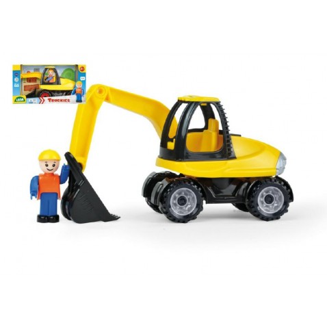 Auto Truckies bagr  25cm s figurkou  24m+