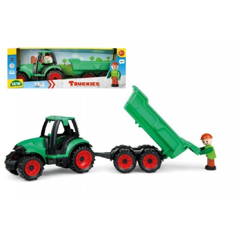 Auto Truckies traktor s vlečkou a figurkou 32 cm