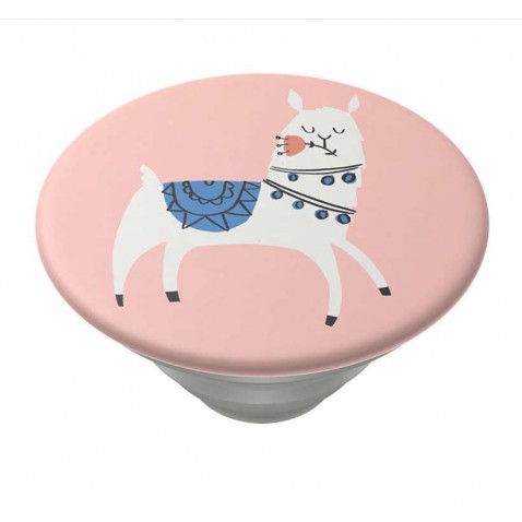 PopSockets PopTop Gen.2, Loyal Llama Lover, lama na růžovém pozadí, výměnný vršek