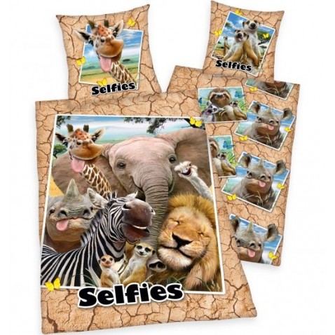Povlečení zoo zvířata selfie
