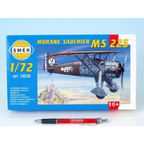 Model Morane Saulnier MS 225 1:72 9,2x15,4cm  25x14,5x4,5cm