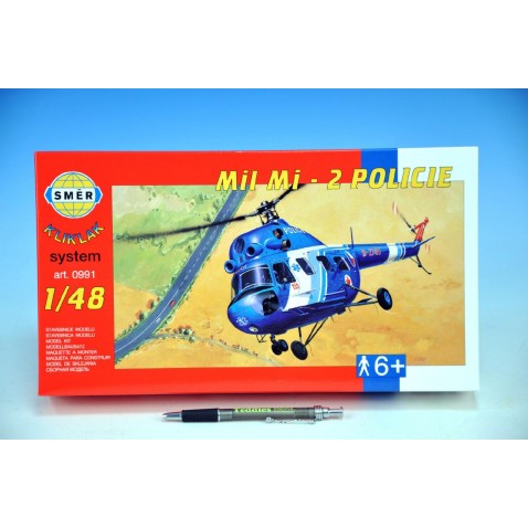 Model Kliklak Vrtulník Mil Mi 2 - Policie 27,6x30cm