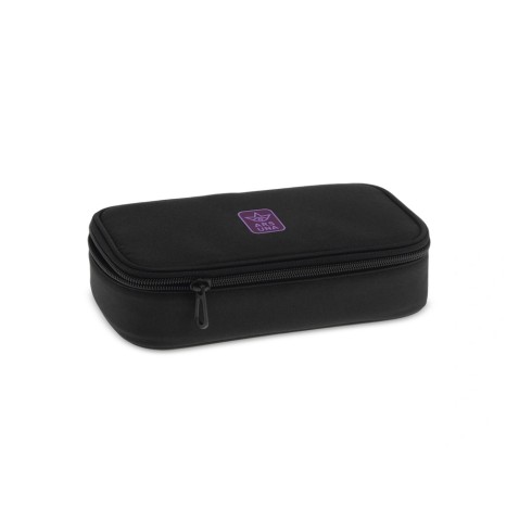 Studentský penál ArsUna Cordura Black-Violet teen