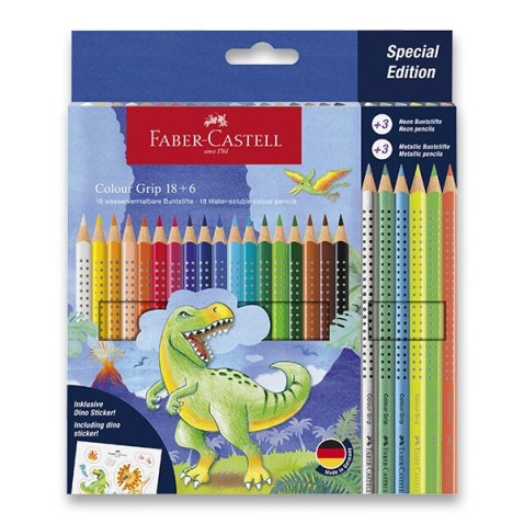 Pastelky Faber-Castell Colour Grip Dinosaurus 24 barev