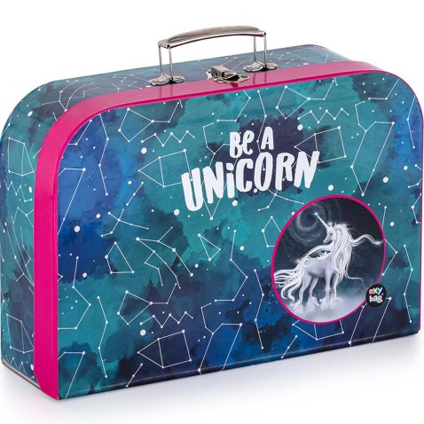 Dětský kufřík lamino 34 cm OXY Style Mini Unicorn pattern