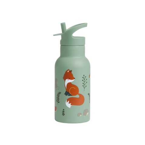 A Little Lovely Company - nerezová lahev na pití, 350 ml  - kamarádi z lesa