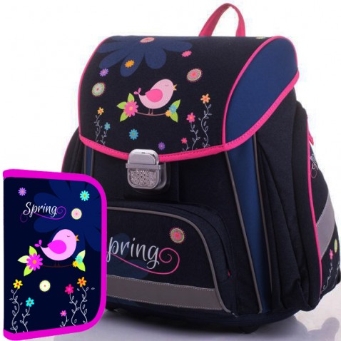 Školní batoh PREMIUM Spring 2dílný SET