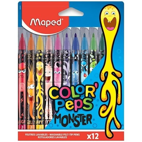 Dětské fixy Maped Color'Peps Monster 12 barev