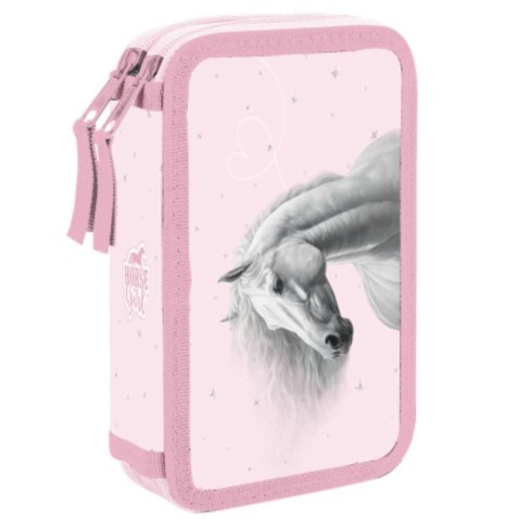 Školní penál OXYBAG Kůň Romantic, dvoupatrový