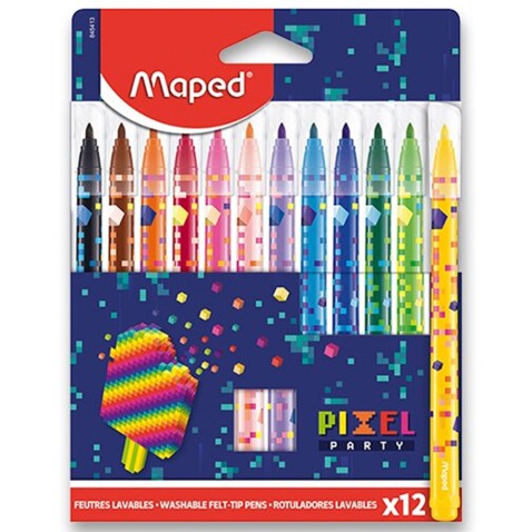 Dětské fixy Maped Pixel Party - 12 barev