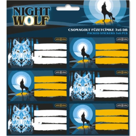 Ars Una Jmenovky na sešity Night Wolf
