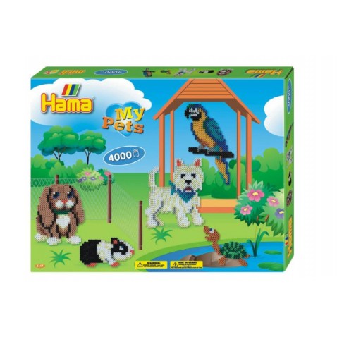 Zažehlovací korálky 4000ks + 2 podložky mazlíčci