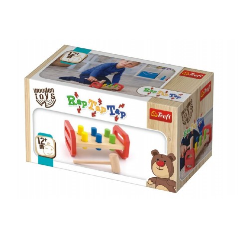 Zatloukačka s kladívkem dřevěná Wooden Toys 12m+