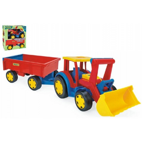 Traktor Gigant nakladač s vlečkou  102cm Wader v krabici