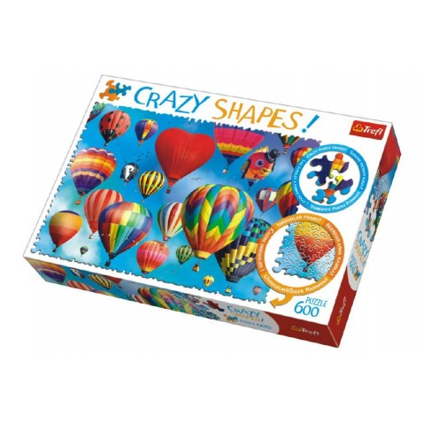 Puzzle Barevné balóny 600 dílků Crazy Shapes 68x48cm