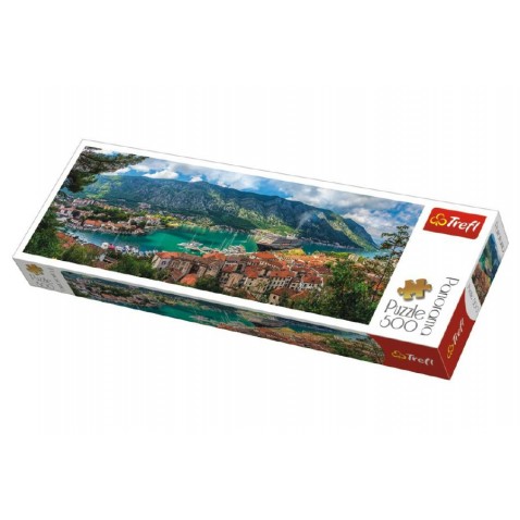 Puzzle Kotor, Montenegro panorama 500 dílků 66x23,7cm