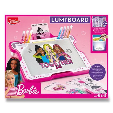 Sada MAPED Creativ Barbie Lumi Board - Tabule s podsvícením