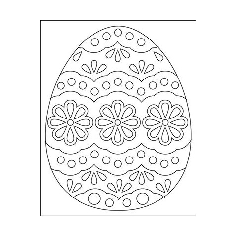 Malování pískem šablona Velikonoční vajíčko III.