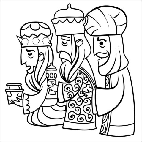 Malování pískem šablona Tři králové
