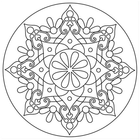 Malování pískem šablona Mandala Y