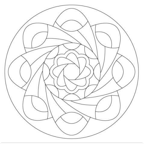 Malování pískem šablona Mandala 5.