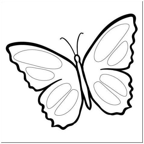 Malování pískem šablona Motýlek II.