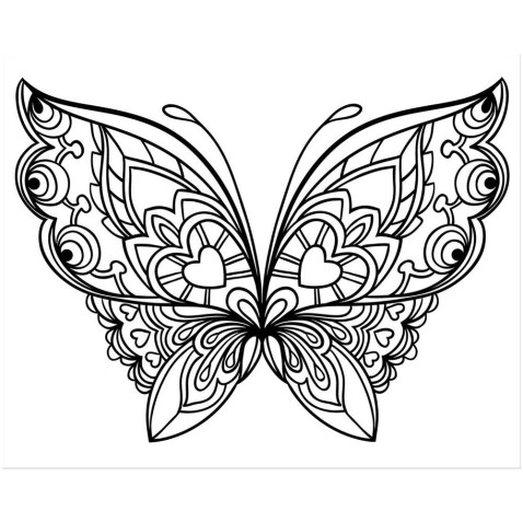 Malování pískem šablona Motýl zentangle I.