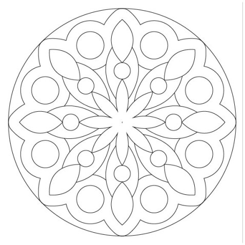 Malování pískem šablona Mandala 7.