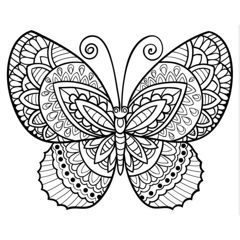 Malování pískem šablona Motýl zentangle II.