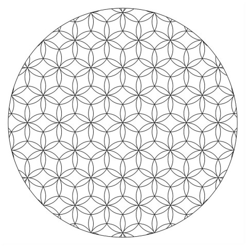 Malování pískem šablona Mandala Květ života malý