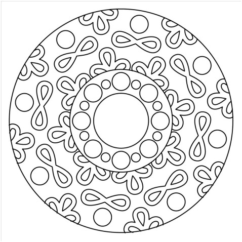 Malování pískem šablona Mandala V