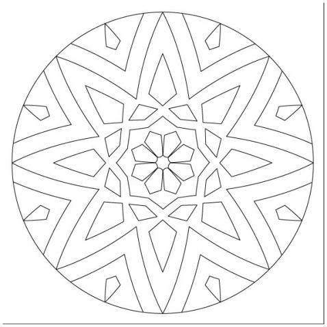 Malování pískem šablona Mandala 17.