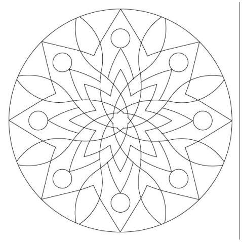 Malování pískem šablona Mandala 18.