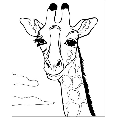 Malování pískem šablona Žirafa