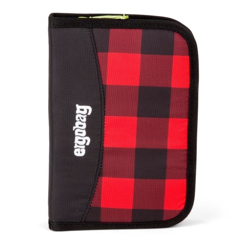 Penál Ergobag červenočerné káro