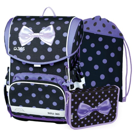 Školní aktovka pro prvňáčky Stil Smile Cute bow set