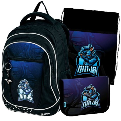 Školní taška Stil Prime Ninja, 3dílný set