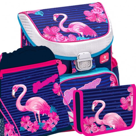 Školní batoh Belmil MiniFit 405-33 Flamingo SET