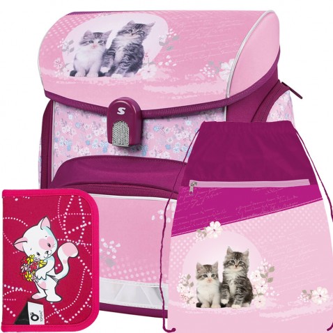 Školní anatomická aktovka Stil Kitten - SET