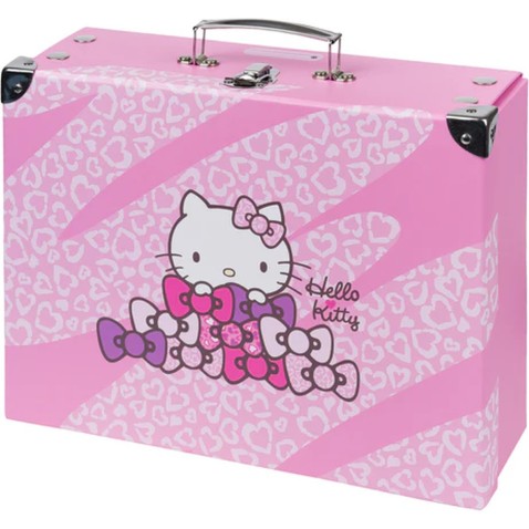 Skládací školní kufřík s kováním Baagl Hello Kitty Sweet Leopard