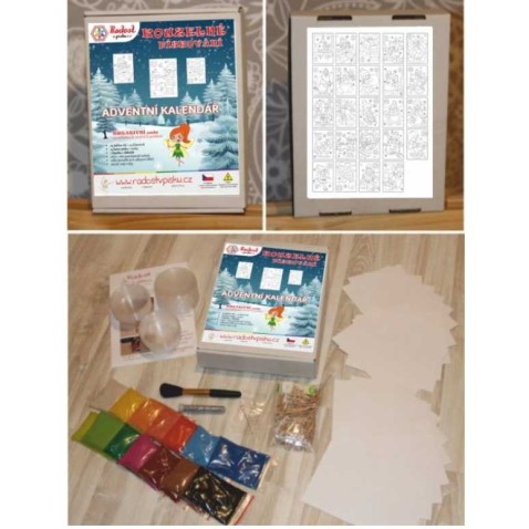 Malování pískem adventní kalendář