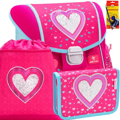 Školní batoh BELMIL 403-13 Heart - SET