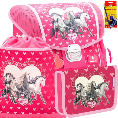 Školní batoh BELMIL 403-13 Horse love - SET