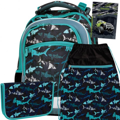 Školní batoh Stil Junior Shark SET